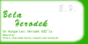 bela herodek business card